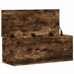 vidaXL Boîte de rangement chêne fumé 90x35x35 cm bois d'ingénierie