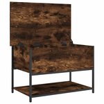 vidaXL Banc de rangement chêne fumé 70x42 5x47 cm bois d'ingénierie
