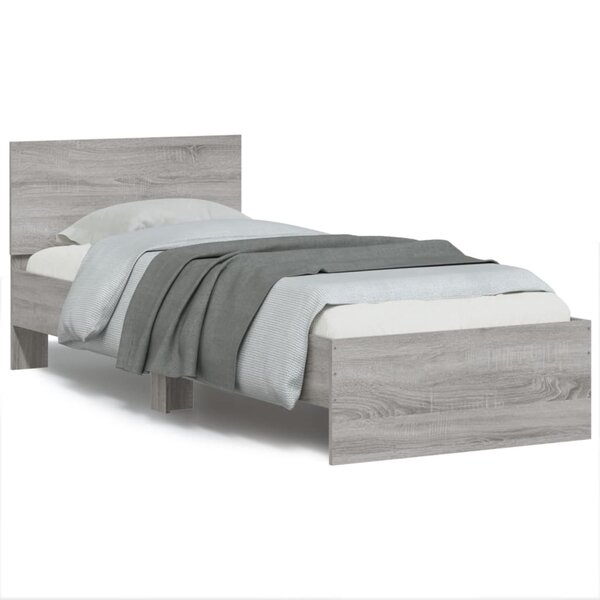 vidaXL Cadre de lit sans matelas avec tête de lit 75x190 cm