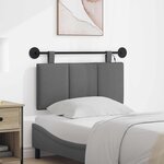 vidaXL Tête de lit suspendue Avec lumière LED Gris foncé Tissu