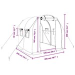 vidaXL Serre avec cadre en acier blanc 4 m² 2x2x2 m