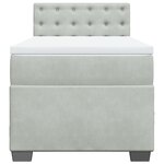 vidaXL Sommier à lattes de lit et matelas Gris clair 90x190 cm Velours