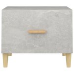 vidaXL Tables basses 2 Pièces gris béton 50x50x40 cm bois d'ingénierie