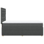 vidaXL Sommier à lattes de lit et matelas Gris foncé 90x190 cm Tissu