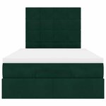 vidaXL Cadre de lit ottoman avec matelas vert foncé 120x200 cm velours