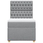 vidaXL Sommier à lattes de lit avec matelas gris clair 80x200 cm tissu