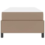 vidaXL Cadre de lit avec matelas Cappuccino 80 x 200 cm tissu