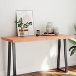 vidaXL Dessus de table bois massif traité bordure assortie