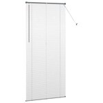 vidaXL Store de Fenêtre avec des rideaux Manuel Gris foncé Aluminium