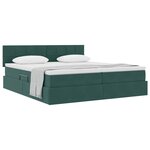 vidaXL Lit de Rangement avec matelas Vert foncé 90 x 200 cm