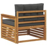 vidaXL Canapé d’extérieur Bois d'acacia massif et polyester