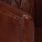 vidaXL Chaise cabriolet marron cuir véritable