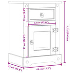 vidaXL Table de chevet Corona 45x35x64 cm bois de pin massif