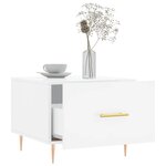 vidaXL Tables basses 2 Pièces blanc brillant 50x50x40cm bois d'ingénierie