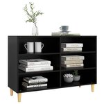 vidaXL Buffet noir 103 5x35x70 cm bois d'ingénierie