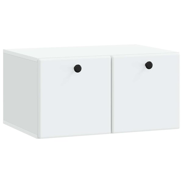 vidaXL Meuble TV mural 59 5 x 41 x 30 cm Blanc Bois d'ingénierie