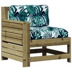 vidaXL Salon de jardin 4 Pièces avec coussins bois de pin imprégné