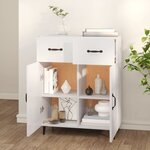 vidaXL Buffet blanc 69 5x34x90 cm bois d'ingénierie