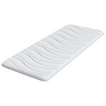 vidaXL Surmatelas Blanc 80 x 200 cm Tissu en Tricot