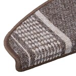 vidaXL Tapis d'escalier auto-adhésifs 15 Pièces Marron 65 x 21 x 4 cm
