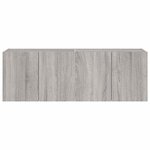 vidaXL Meubles TV muraux et lumières LED 2Pièces sonoma gris 60x35x41 cm