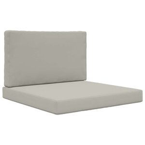 vidaXL Coussin de canapé d'extérieur 2 Pièces Gris Polyester