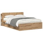 vidaXL Cabinet de Tête de Lit Chêne artisanal 160 cm Bois d'ingénierie