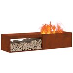vidaXL Boule de feu Rouillé 160 x 45 x 35 cm Acier patiné