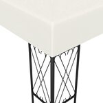 vidaXL Tonnelle avec guirlande lumineuse à LED 3x4 m Crème Tissu