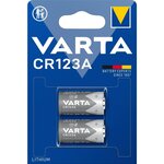 Blister de 2 piles photo 'Professional Lithium'  CR123A  3 0 volt VARTA