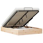 vidaXL Cadre de lit ottoman avec rangement Naturel 140 x 190 cm