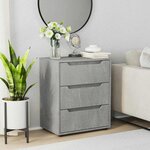 vidaXL Buffet VISNES gris béton 60x40x73 cm bois d'ingénierie