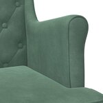 vidaXL Fauteuil Vert Mer Velours