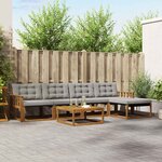 vidaXL Ensemble de canapés d'extérieur 6 Pièces Gris Naturel et Clair
