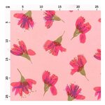 Coupon de tissu fleurs de cerisier 50 x 140 cm - rose