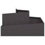 vidaXL Pot Noir 80x80x50 cm Acier laminé à froid