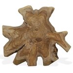 vidaXL Table basse Teck authentique 80x70x38 cm