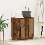 vidaXL Buffet LED Bois ancien 71 x 34 5 x 75 cm Bois d'ingénierie