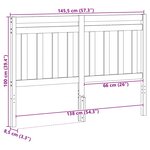 vidaXL Tête de lit avec tête de lit Cire marron 145 5 x 100 cm