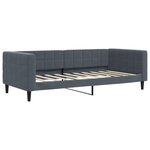vidaXL Lit de jour avec gigogne et tiroirs gris foncé 90x190cm velours