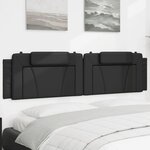 vidaXL Coussin de tête de lit noir 193 cm similicuir