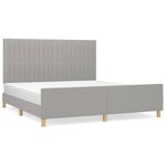 vidaXL Cadre de lit sans matelas gris clair 160x200 cm tissu