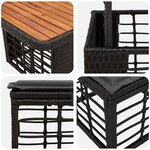 vidaXL Ensemble de salle à manger pour jardin 4 Pièces Noir et gris