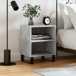 vidaXL Table de chevet gris béton 40x30x50 cm bois d'ingénierie