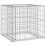 vidaXL Banc de jardin avec panier en gabion bois massif de pin