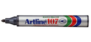 Marqueur 'Eco' '107' permanent indélébile pointe conique de 1,5 mm noir ARTLINE