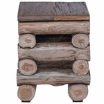 vidaXL Tabouret Naturel 30 x 30 x 38 cm Bois de teck massif