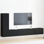 vidaXL Ensemble meuble TV 3 Pièces Chêne noir 100 x 30 x 30 cm