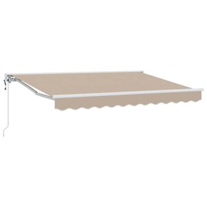 vidaXL Auvent Rétractable Beige 250x200 cm Tissu