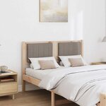 vidaXL Tête de lit capitonnée Marron 120 cm Pin massif